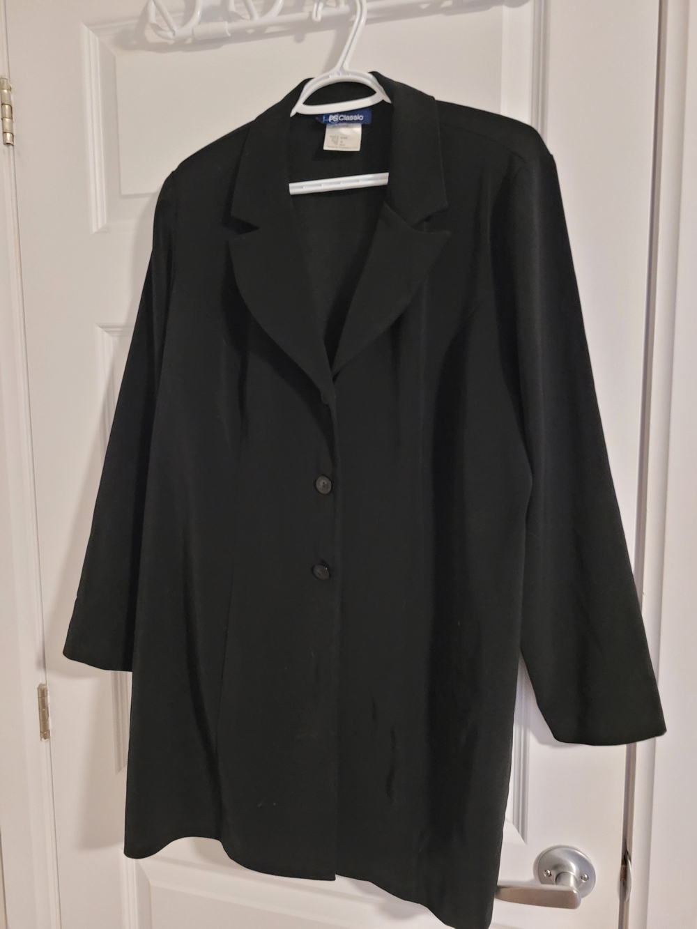 Classic Black Women's Long Blazer Jacket